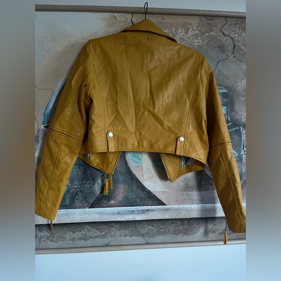 SØSKEN HARLEY DAFFODIL - FAUX LEATHER CROPPED MOTO JACKET - Picture 5 of 16